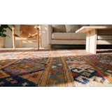 Antique Allover Geometric Wool Flat Weave Multicolor Jewel Tones 1920s Rug