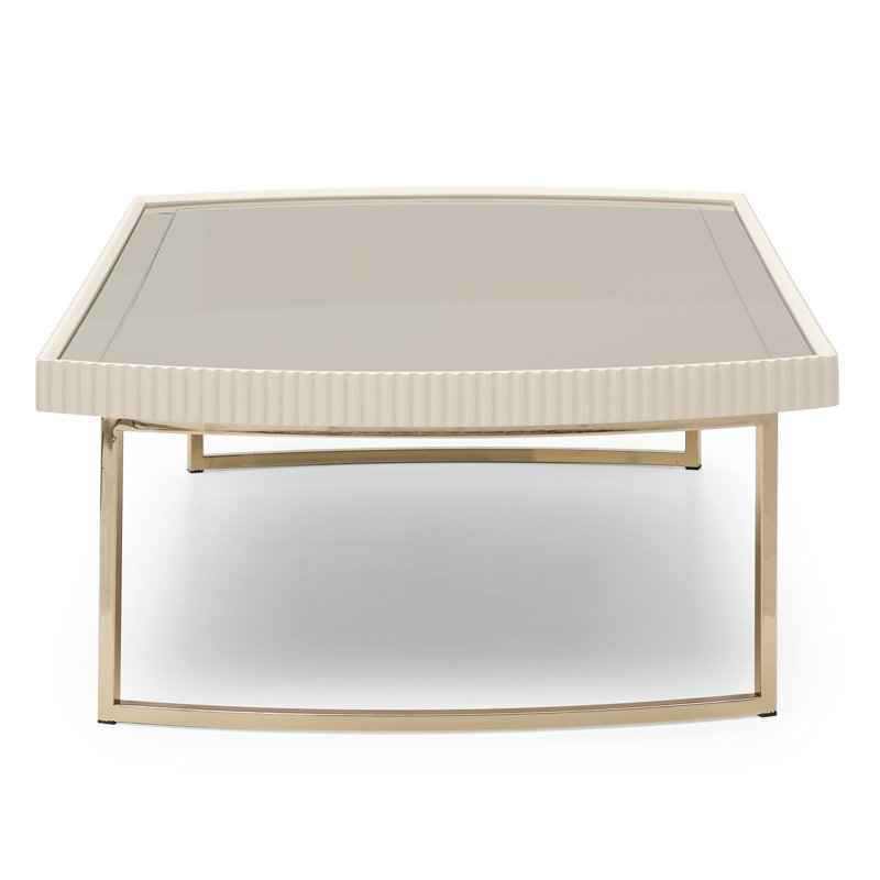 Lisbon Coffee Table, Matte Cream