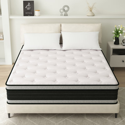 Laurita 12" Medium Firm Hybrid Mattress with Gel Memory Foam Pillow Top by Alwyn Home