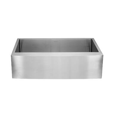 Signature Hardware 32'' Single Bowl Stainless Steel Farmhouse Kitchen Sink
