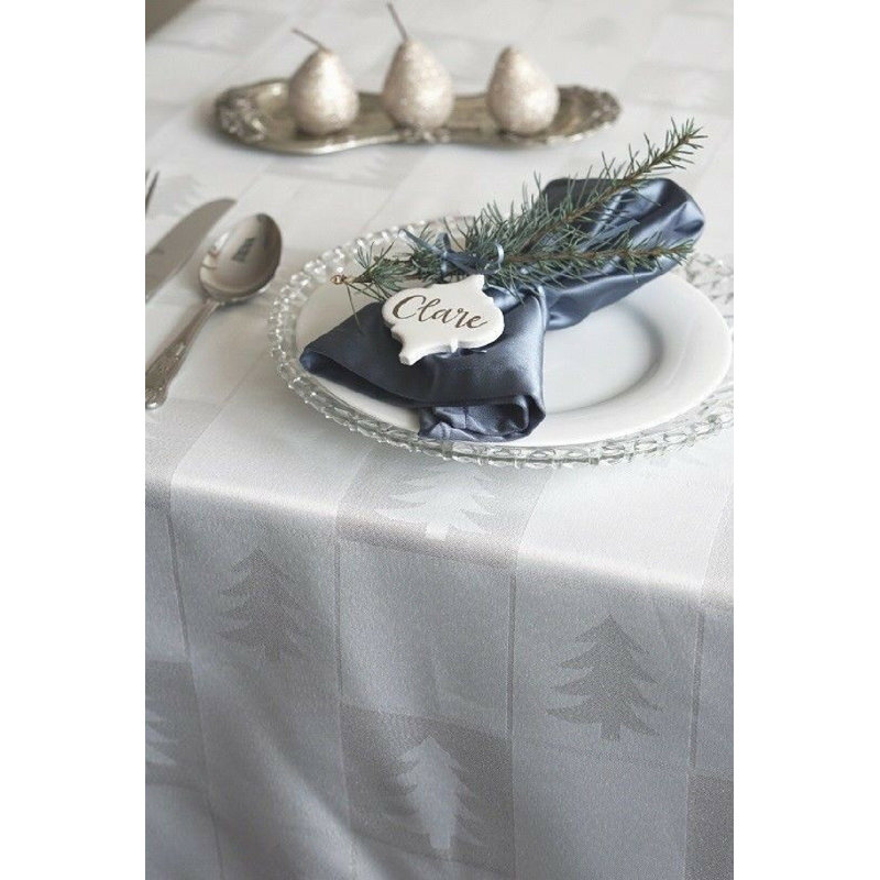 Giana Tablecloth, White, 137cm W x 137cm