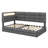 Upholstered Daybed With Storage 2 Drawers And Charging Station, Day Bed Frame With LED Lights And Storage Headboard-604348931