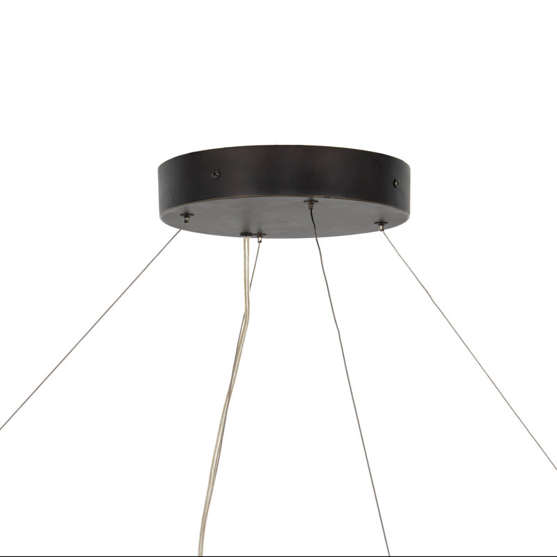 Baum 1 - Light Chandelier, 25" H x 48.5" W x 48.5" D, Burnished Brass Aluminum