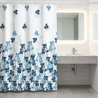 Rideaux de douche floraux pour salle de bain Modern Farmhouse Country Plant Leaves, l 72 po x L 72 po