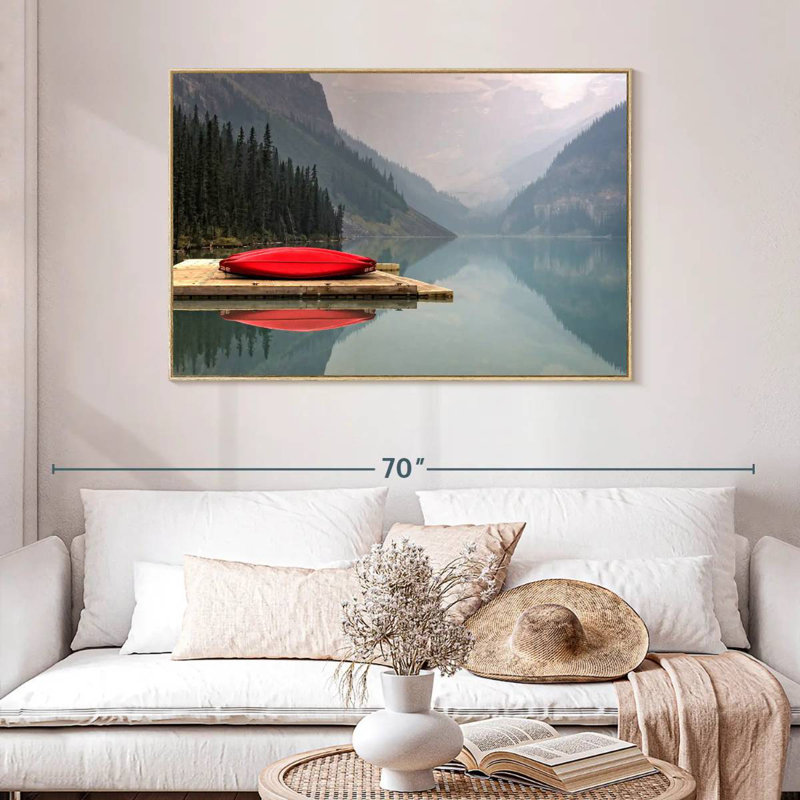 Mountain Lake Kayak, 46 po x 31 po, Cadre flottant en bois naturel
