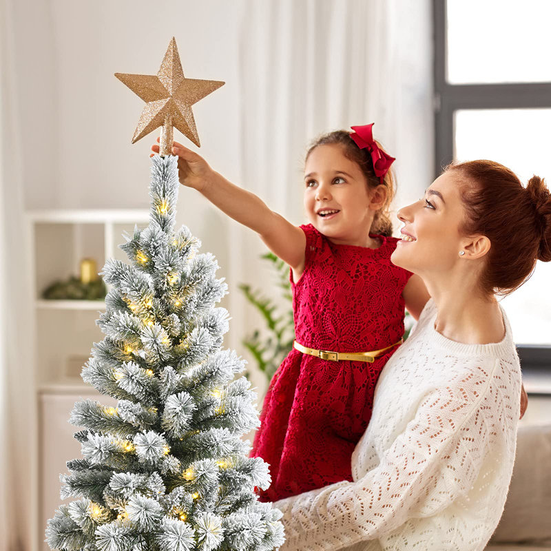 Aneekah 6.07' H Lighted Artificial Christmas Tree