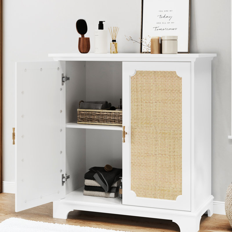 Buffet avec portes, meuble de rangement pour salon et couloir, design américain, montage facile, console d'entrée, surface imperméable, étagères réglables