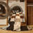 Machine Washable Botanical Brown Area Rug-1763610349