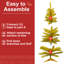 Arbre de Noël doré de 4 pi avec 50 ampoules et 122 pointes pour installation intérieure et festive