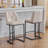 Set Of 2,Modern Upholstered Bar Stool With Button-Tufted Backrest, Counter Height Chair With Sturdy Metal Frame, Comfortable Padded Seat For Kitchen, Bar, Or Dining Room-280634354