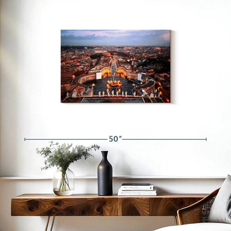 Ravi, place Saint-Pierre, Rome, H 20 po x l 30 po