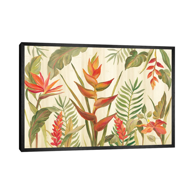 Tropical Garden VII by Silvia Vassileva - Gallery-Wrapped Canvas Giclée on Canvas, Black Floater Framed