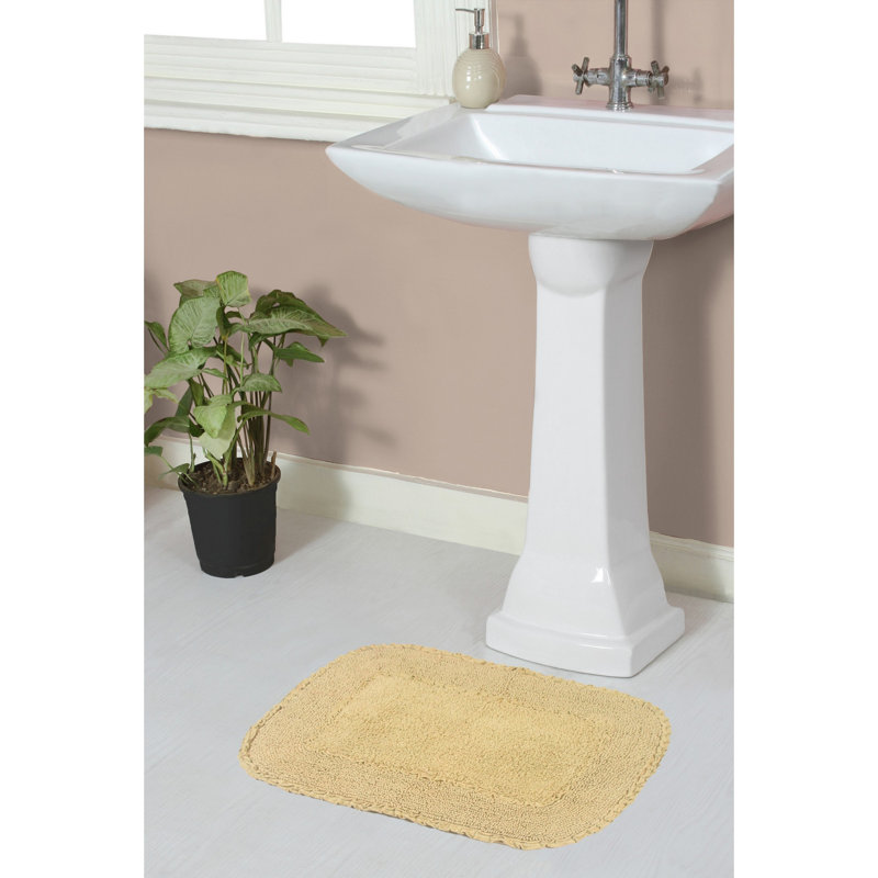 Maytham Bath Rug, Yellow, Rectangle - 17" W x 24" L