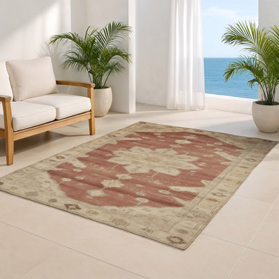 Tapis intérieur et extérieur brun Overdyed