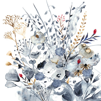 Indigo And Ochre I by Victoria Borges - Wrapped Canvas Painting