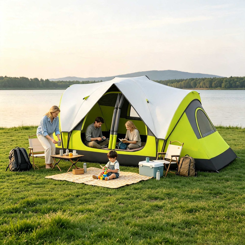 6 Person Tent, Yellow