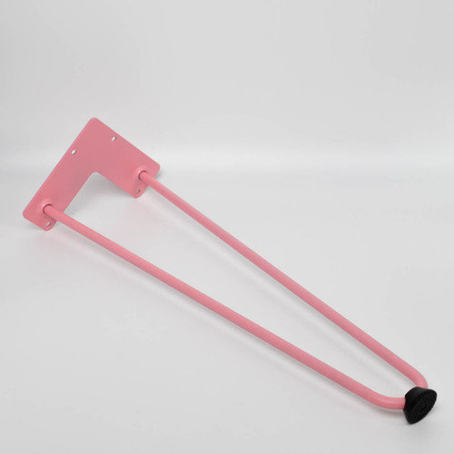 Mid Century Modern Hairpin Furniture Legs, 18" H, Blush (Pink)