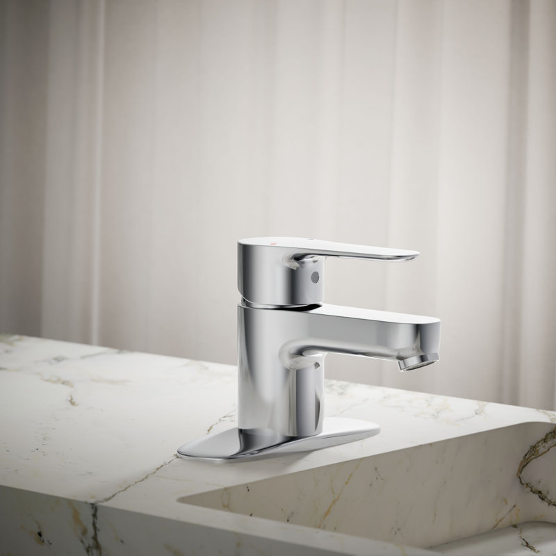July Single Hole Bathroom Faucet with Drain Assembly, Polished Chrome