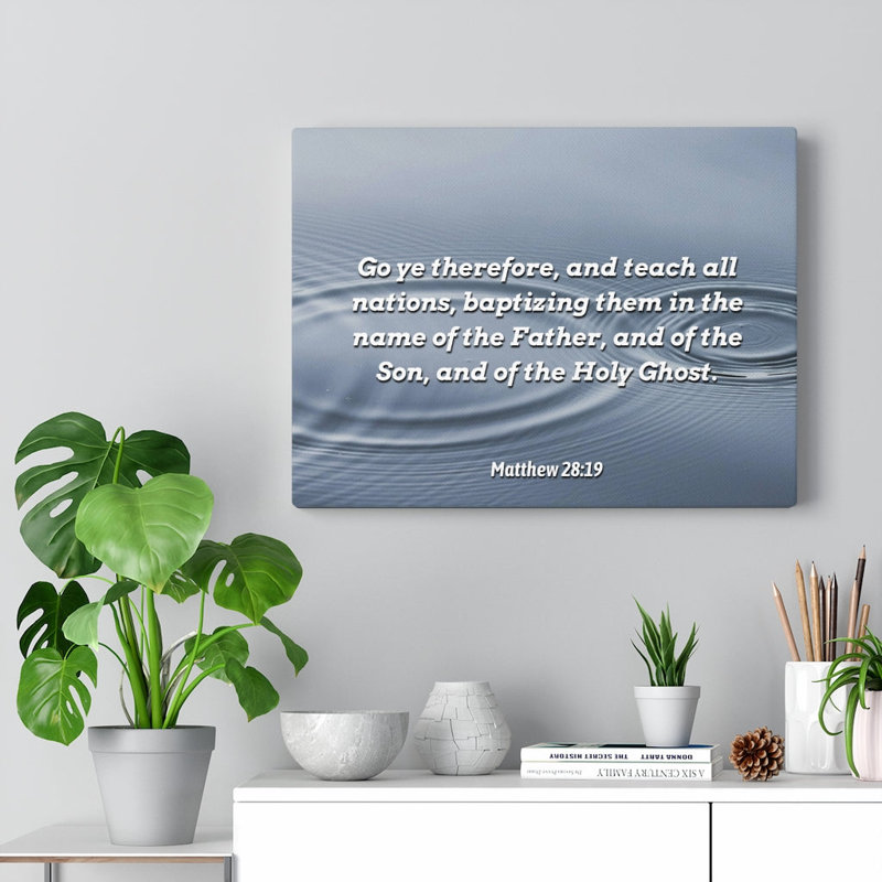 Baptizing Matthew 28:19 - Wrapped Canvas Print, 61cm H x 76cm W