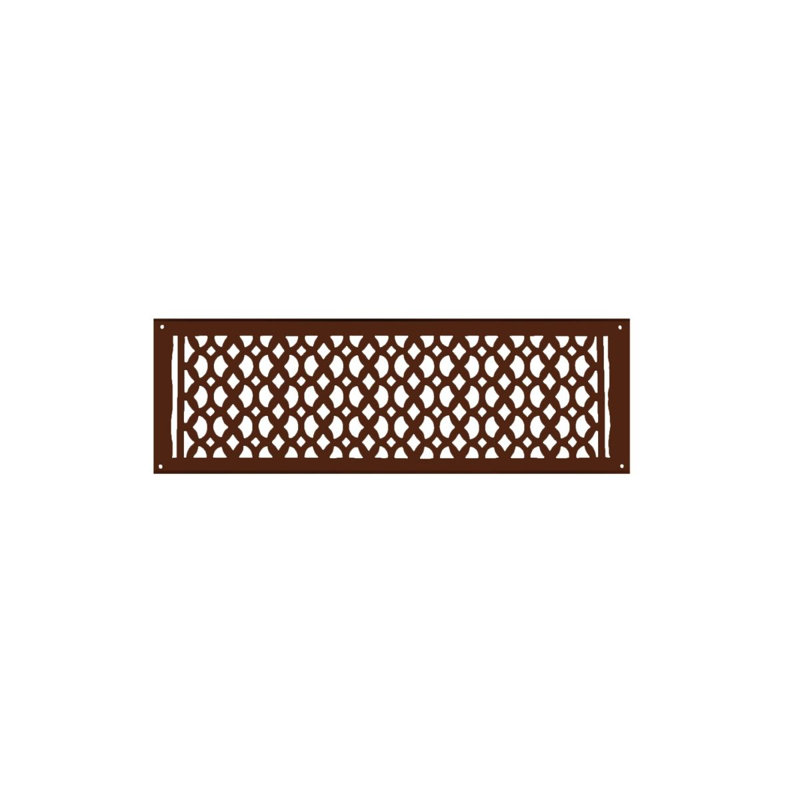 Grille murale en métal, Brown 1, 24" L x 6" W x 0.6" H