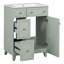Meuble-lavabo peu encombrant avec lavabo en céramique et beaucoup de rangement-53606632