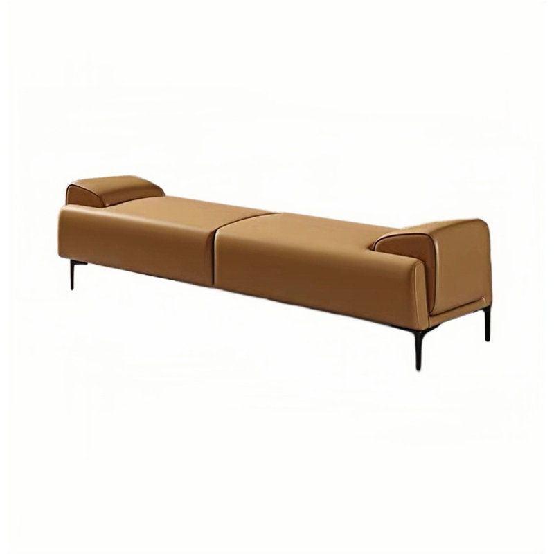Banc rembourré Sayanna, H 17,71 po x l 70,86 po x P 17,71 po, Jaune