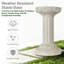 Statue de jardin 20,08 po colonne romaine bain d'oiseaux