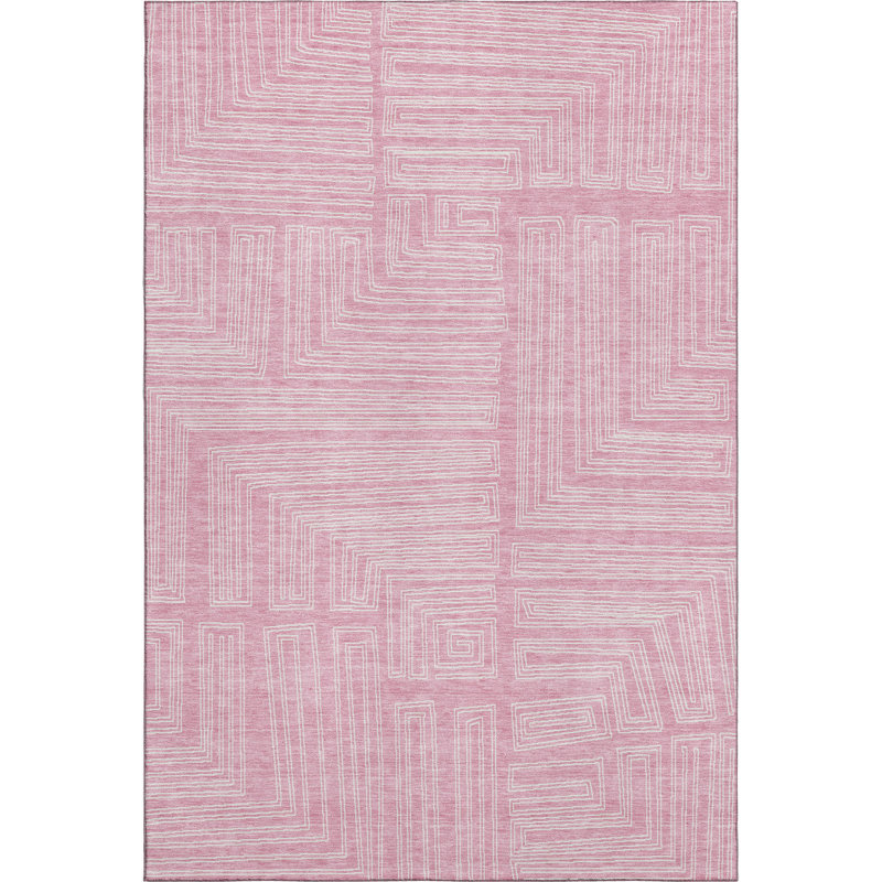 Premium Machine Washable Cortes AMF1045 Geometric Rug, Rectangle 3' x 5'