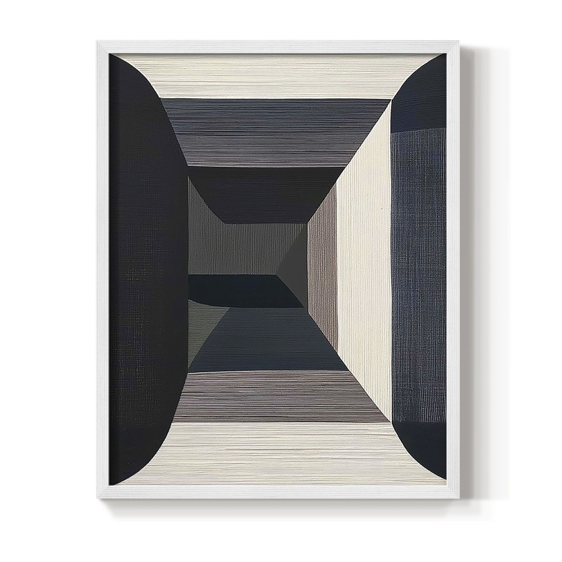 "ABSTRACT Series DCLxxxx" par J Paul, Blanc / Blanc, H 11 po x l 9 po