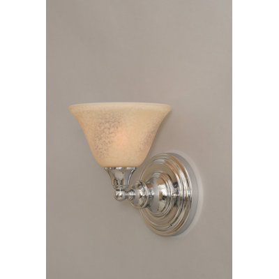 Wall Sconce With 7" Italian Marble Glass