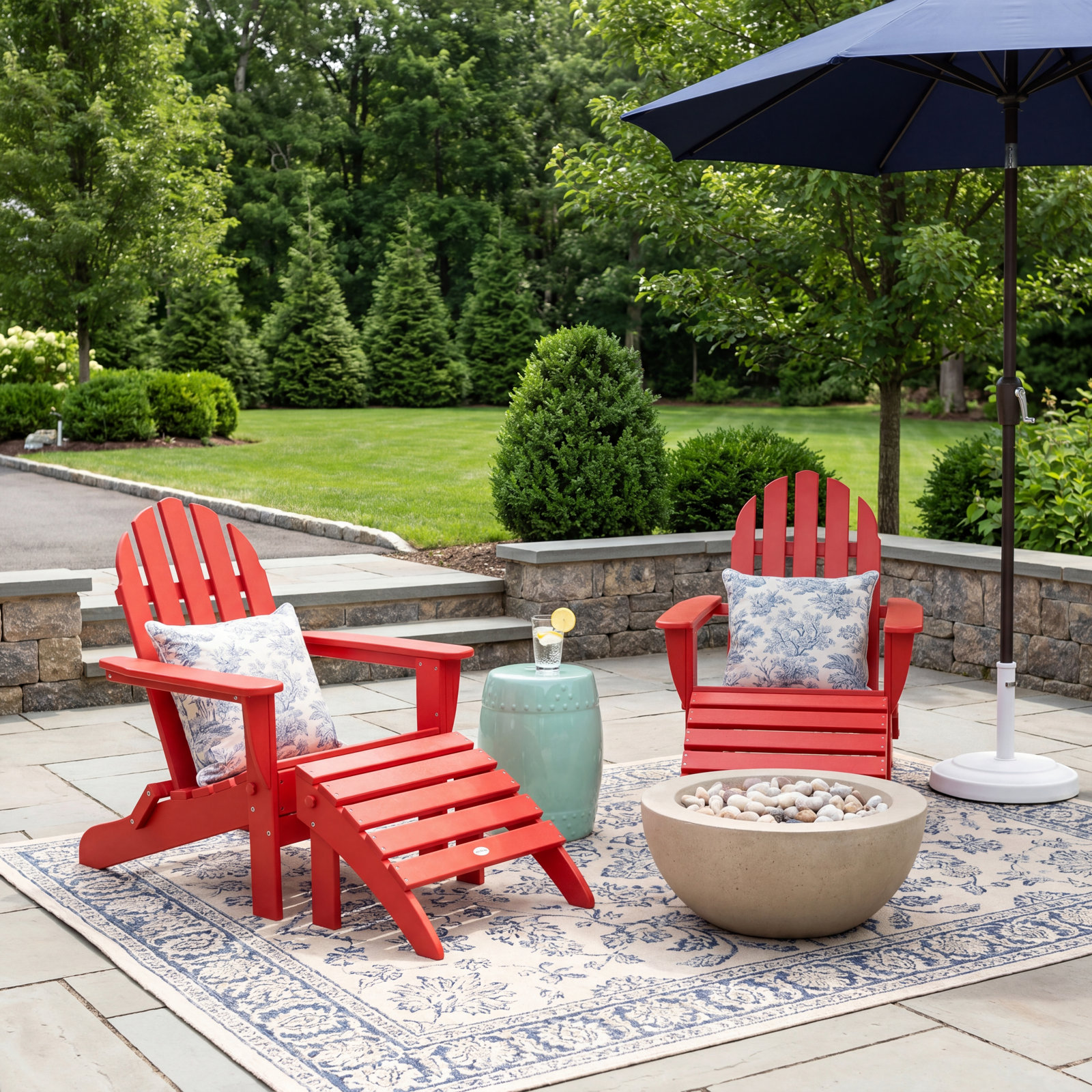 POLYWOOD® Classic Adirondack Chair, Sunset Red