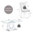Yamil 6 - Person Pedestal Dining Set-1115026622-1115026621