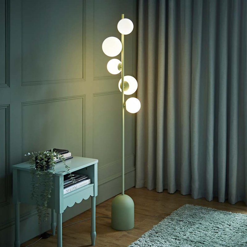 Anisca 165cm Painted Traditional Floor Lamp, Sage