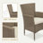 Set of 2 Cream Wicker Patio Dining Chairs with Cushions, All-Weather PE Rattan Armchairs, Wingback Design Seating for Patio, Garden, Deck, Balcony, Poolside-968094755
