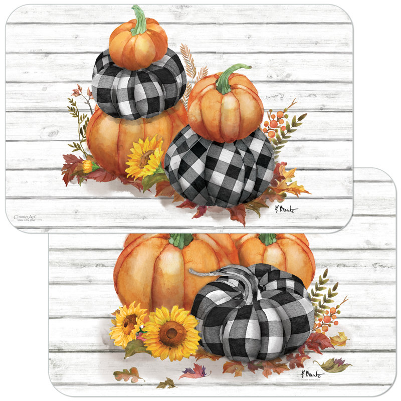 Napperons en plastique 4 pièces Rustic Fall