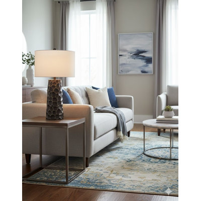 Lampe de table traditionnelle en bronze à lumière
