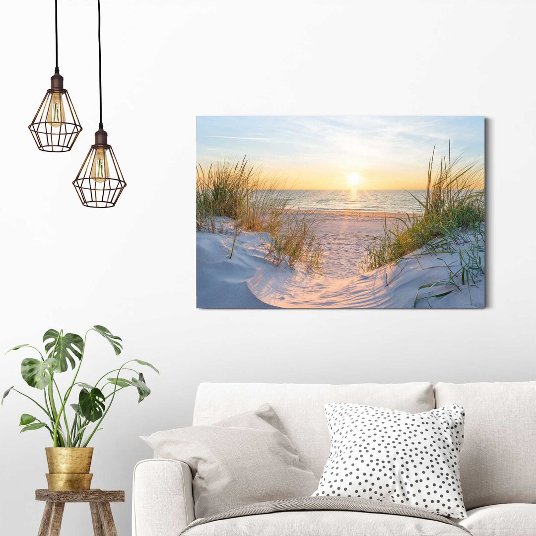 Wandbild Deco Panel Sonnenuntergang Strand - Meer - Sand - Dünen