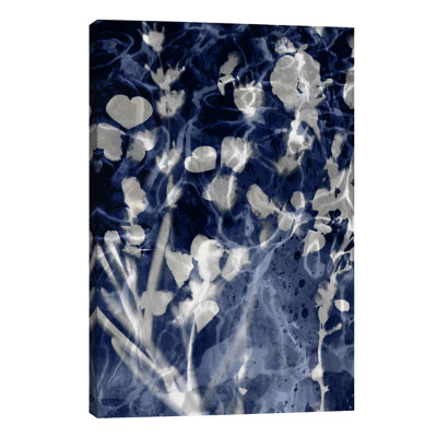 Indigo Leaves Iii by Danielle Carson - Wrapped Canvas Painting