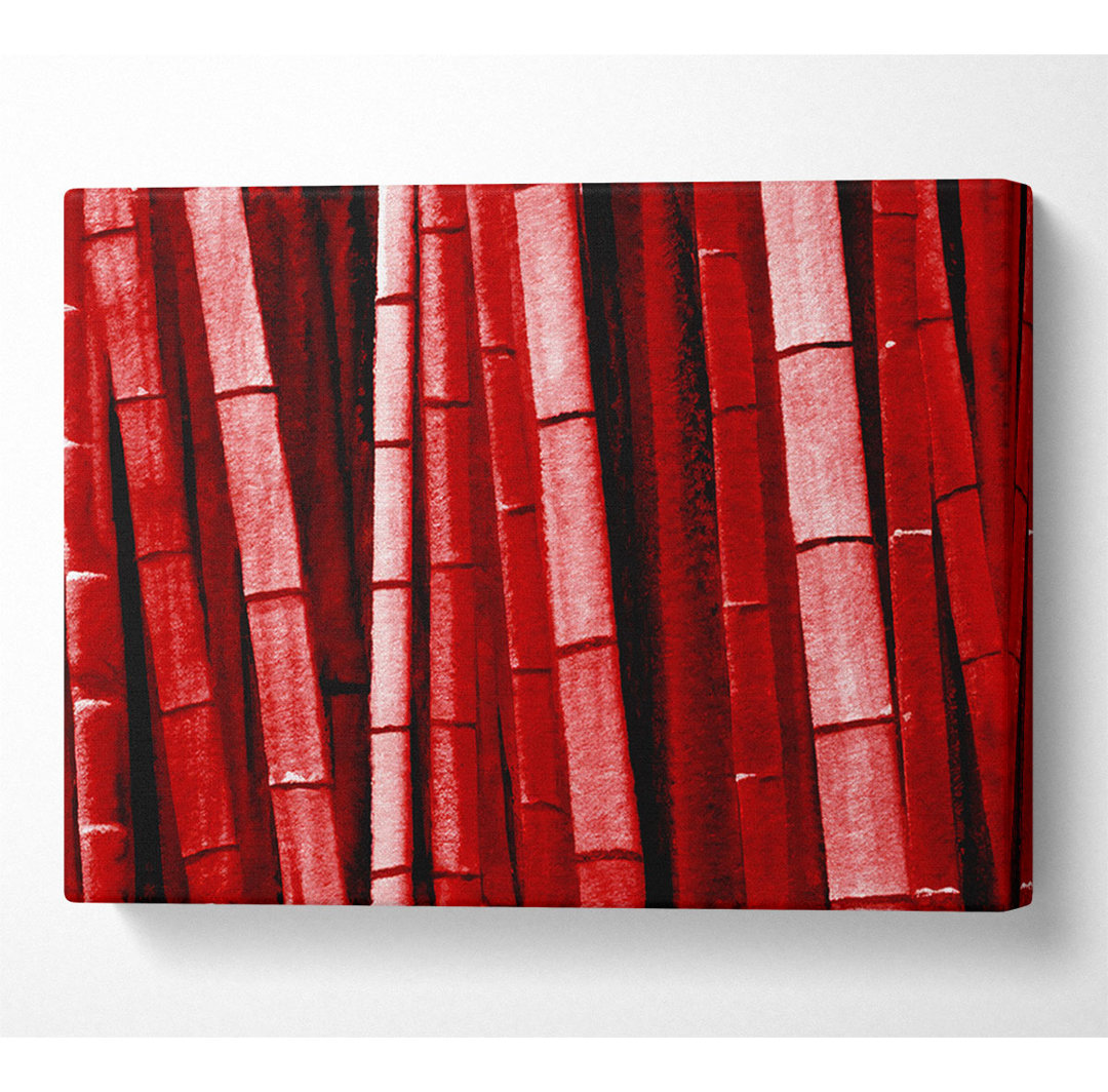 Roter Bambus - Kunstdrucke auf Leinwand - Wrapped Canvas