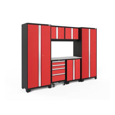 96 Elite with 6 Storage Cabinet Set Black - Prepac