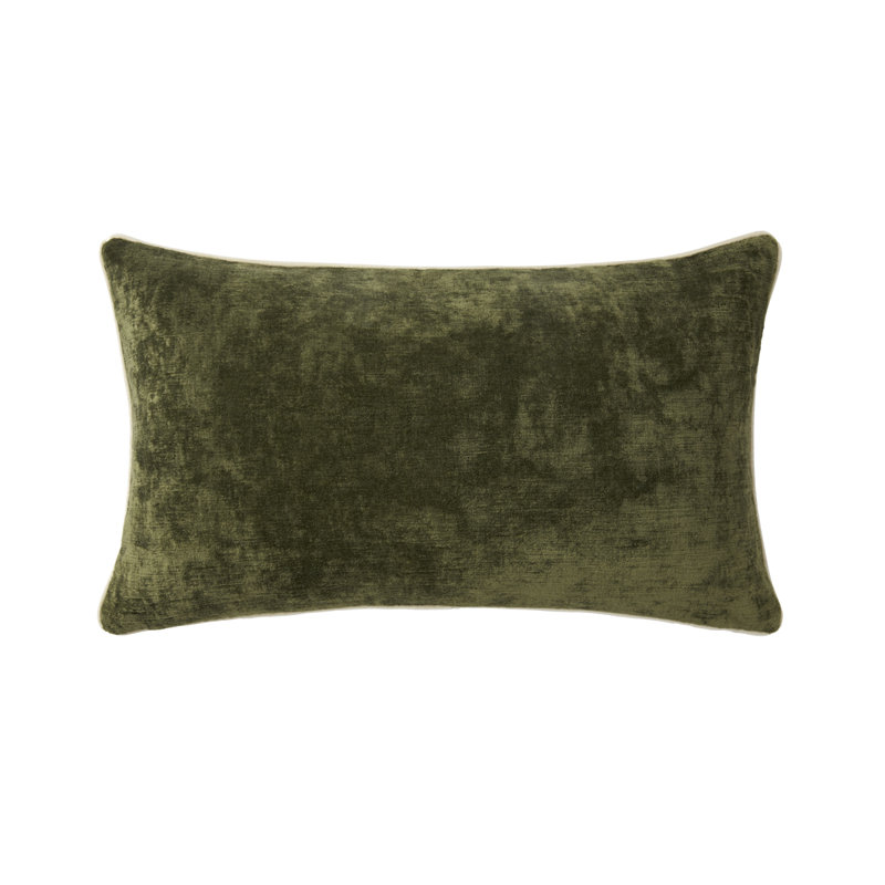 Orpheo Decorative Pillow, Olive Green, Rectangle 13"H x 22"W