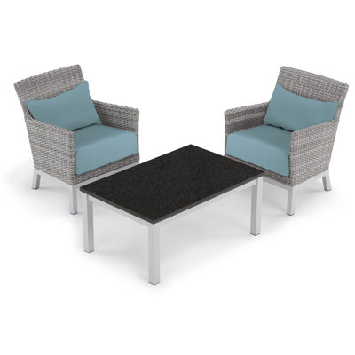 Argento and Travira Outdoor 3 - Piece Conversation Set