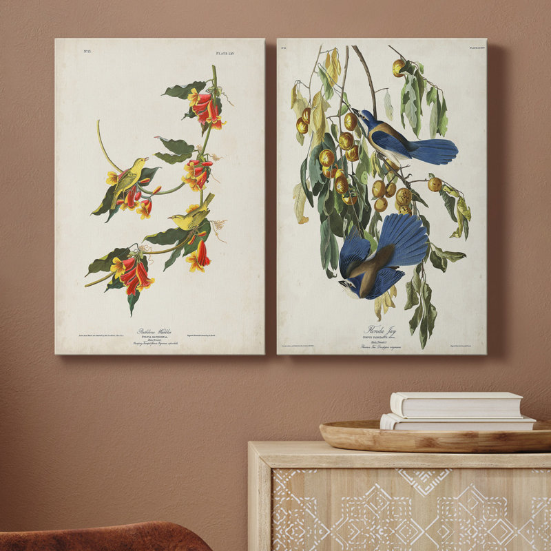 Toile tendue avec châssis PL 65 Rathbone Warbler, H 48 po x l 32 po x P 1 po