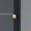Armoire de rangement de 63 po de hauteur avec portes en verre, deux tiroirs et tablettes réglables