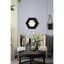 Miroir hexagonal 18,5 po x 18,5 po avec bordure en bois massif robuste, accessoire de décoration intérieure, envers brun foncé, ornement de salon 18,5 po x 18,5 po-436378638