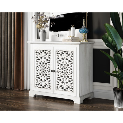 Vintage Accent Sideboard - With Solid Wood Frame For Home Antique Buffet & Stylish Cabinet