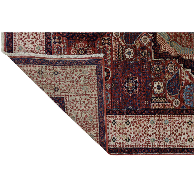 Hand Knotted Wool Area Rug, Rectangle 4'9" x 6'6"