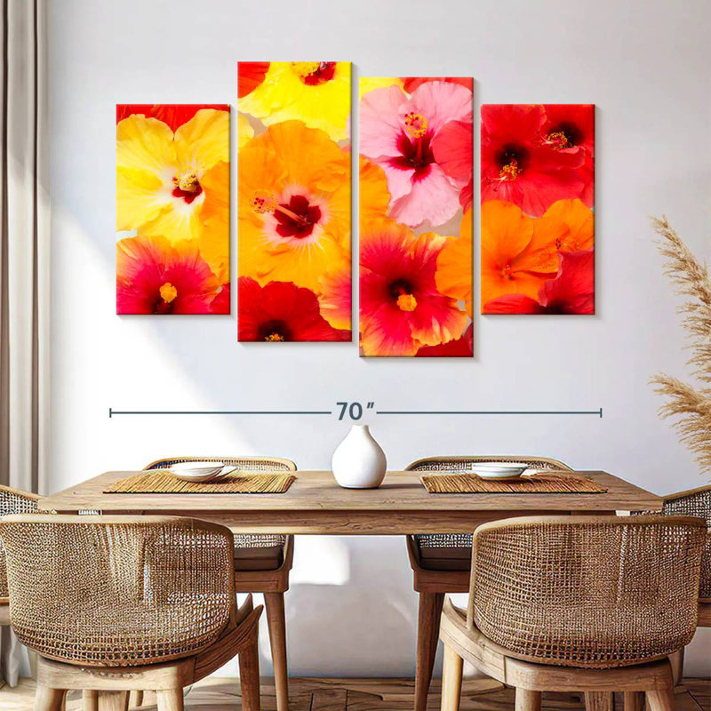 Hibiscus In Summer, 42" H x 68" W