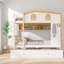 Lits de rangement, lit superposé double en bois surdimensionné avec lit gigogne pour chambre d'enfant