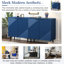 Armoire bleu marine avec tablettes réglables - Meuble de rangement moderne polyvalent